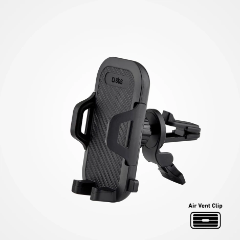 SBS TEHWSUPCLIPSTG smartphone holder for air vent, with reinforced jaws - black