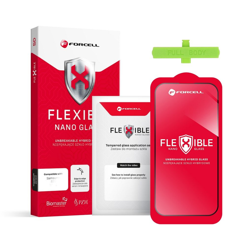 Szkło hybrydowe do iPhone 17 PRO MAX Forcell Flexible 5D czarne