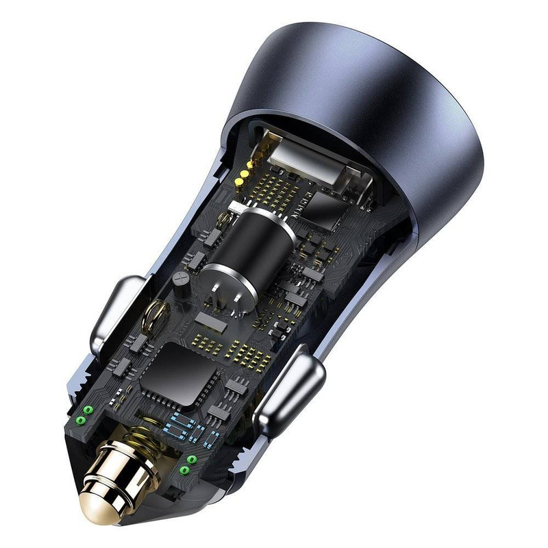 Baseus Golden Contactor Pro Dual Quick Charger Car Charger U+C 40W Dark Gray