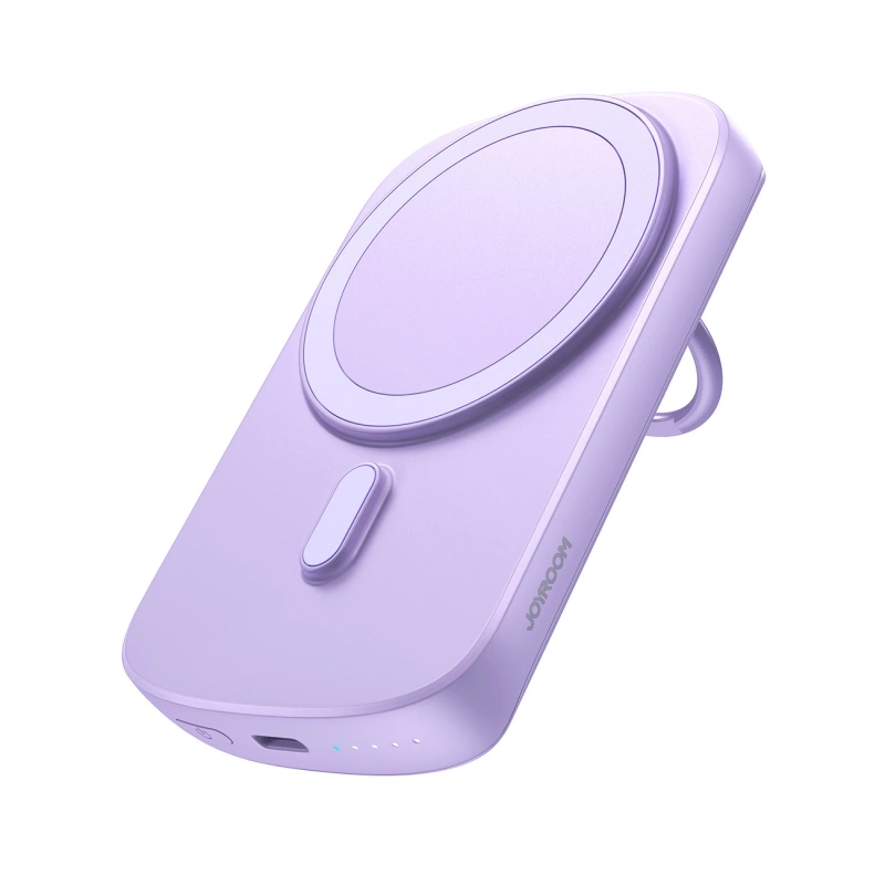 Kabellose Powerbank 6000 mAh Joyroom JR-W030 20 W MagSafe mit Ring und Ständer – Lila