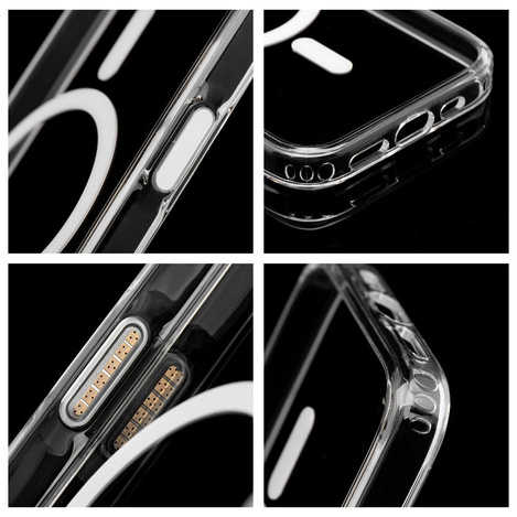 Futerał nieżółknący Clear Elite Mag Cover kompatybilny z MagSafe i Camera Control button pasuje do IPHONE 17 PRO transparent