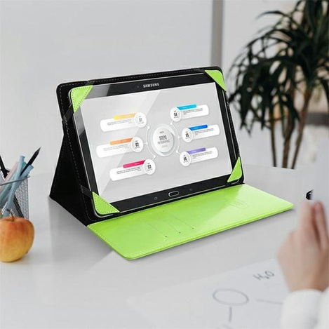 Uniwersalne etui / pokrowiec BLUN na tablet 10" limonka (UNT)
