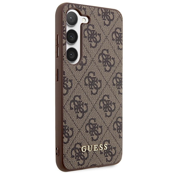 Guess 4G Metal Gold Logo case for Samsung Galaxy S24+ - brown