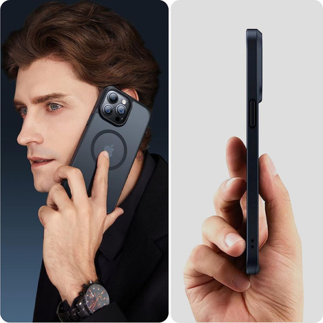 Schutzhülle IPHONE 11 Tech-Protect Magmat MagSafe transparentne schwarz