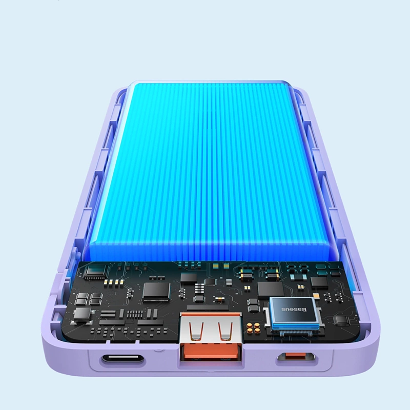 Baseus Airpow Schnelllade-Powerbank 10000 mAh 20 W Nebula Purple