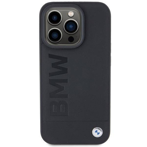 Etui BMW MagSafe Leather Hot Stamp na iPhone 15 Pro - czarne