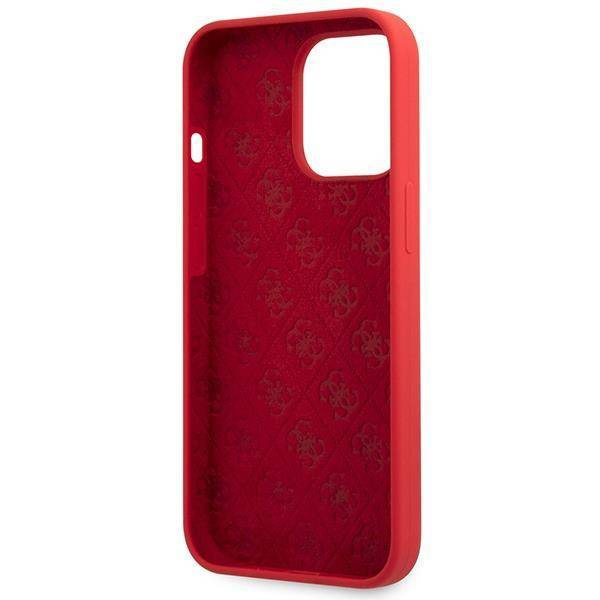 Guess GUHCP13XLSLMGRE iPhone 13 Pro Max 6,7" rot/burgund Hartschale Silikon Vintage Gold Logo