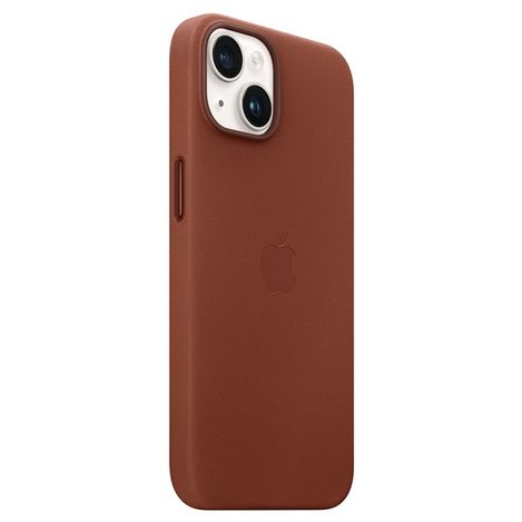 Apple Leather Case - Skórzane etui z MagSafe do iPhone 14 Plus (umbra)