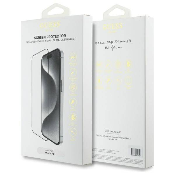 Szkło hartowane Guess Screen Protector 2.5D Outline na iPhone 16