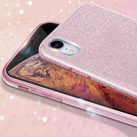 Nakładka Glitter 3in1 do Xiaomi Redmi Note 10 5G / Poco M3 Pro / M3 Pro 5G różowa