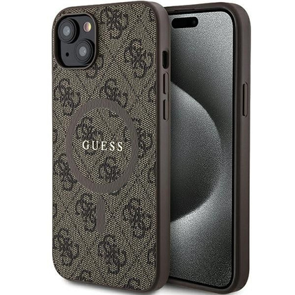 Oryginalne Etui GUESS Hardcase GUHMP14SG4GFRW do iPhone 14 (Kompatybilny z Magsafe / 4G Ring classic logo / brązowy)