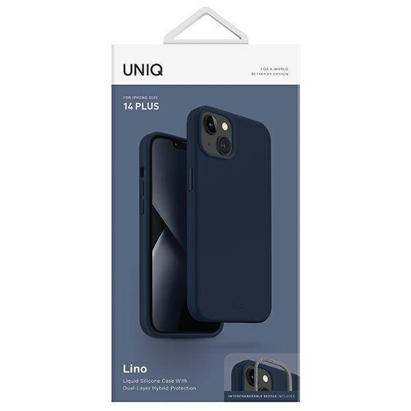 UNIQ etui Lino iPhone 14 Plus 6,7" niebieski/marine blue