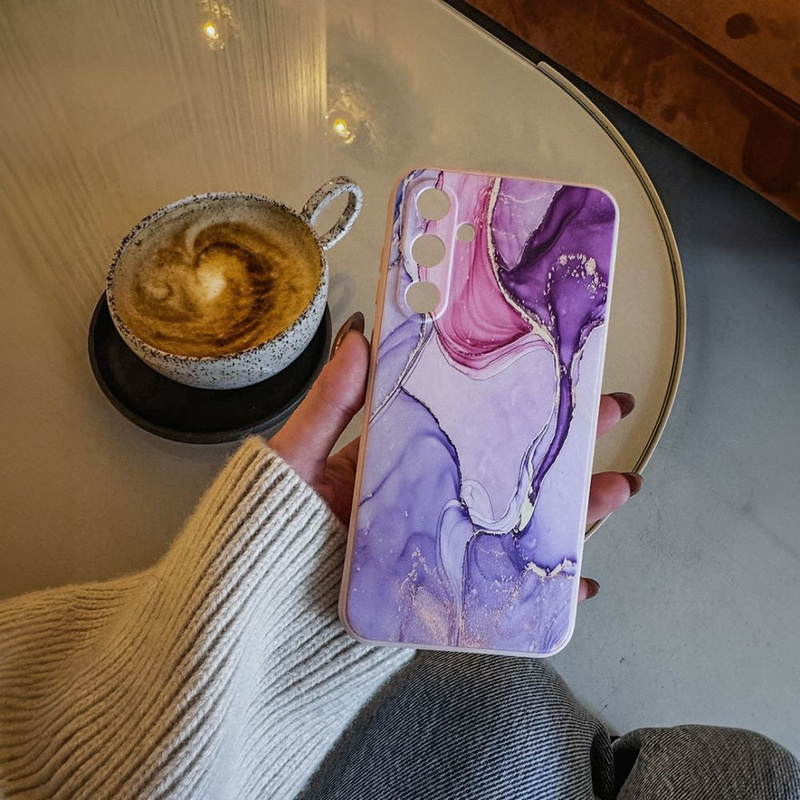 Etui SAMSUNG GALAXY A35 5G Tech-Protect Icon Marble różowe