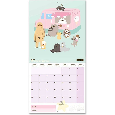 Pusheen - Kalendarz ścienny 2022 rok z kolekcji Foodie 30 x 30 cm