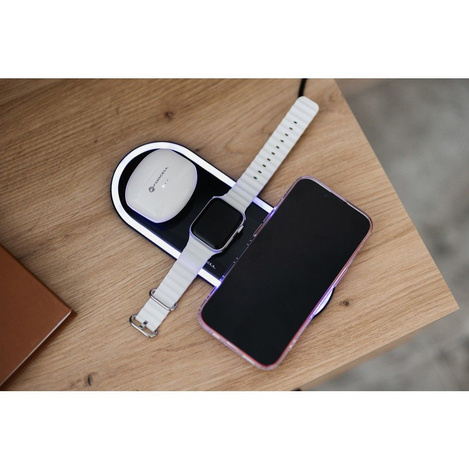 FORCELL Szybka Ładowarka Indukcyjna F-ENERGY Ellipse 3w1 Quick Charge 15W