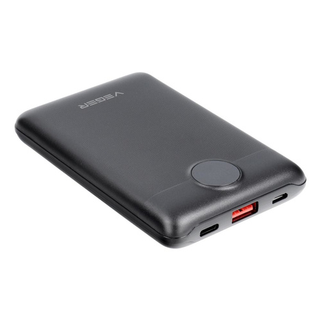 Bateria zewnętrzna (Powerbank) VEGER S11 - 10 000mAh LCD Quick Charge PD 22,5W czarny (W1140)