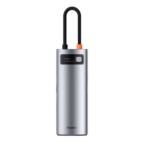 Baseus Metal Gleam Series 7-in-1 Multifunctional Type-C HUB Docking Station Gray