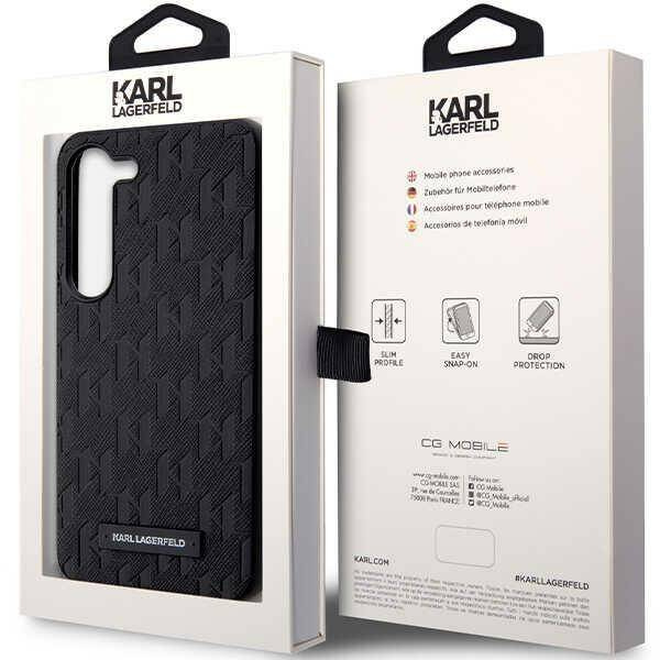 Oryginalne Etui KARL LAGERFELD hardcase Saffiano Mono Metal Logo KLHCS24SSAKLHPK do Samsung Galaxy S24 czarny
