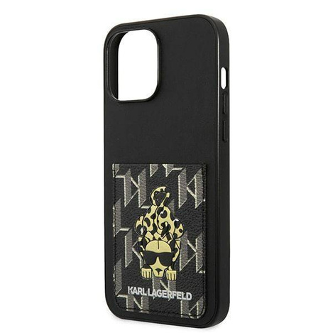 Case IPHONE 13 PRO MAX Karl Lagerfeld Hardcase Karlimals Cardslot (KLHCP13XCANCNK) black