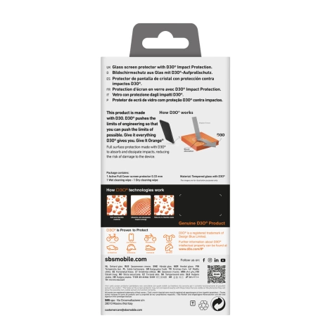 Szkło hartowane SBS Tempered Glass D3O z ramką do iPhone 16 Pro Max