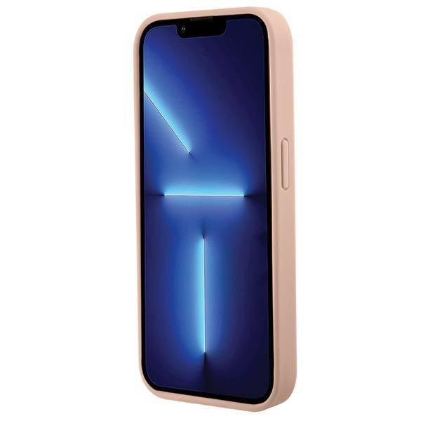 Guess nakładka do iPhone 15 Pro 6,1" GUHCP15LPCRTHCP różowe HC PU Croco Triangle Logo