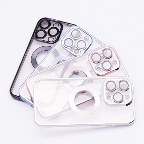 Futerał GLAM do IPHONE 15 Pro Max srebrny