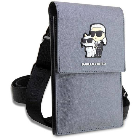 Karl Lagerfeld Handbag KLWBSAKCPMG silver/silver Saffiano Karl &amp; Choupette