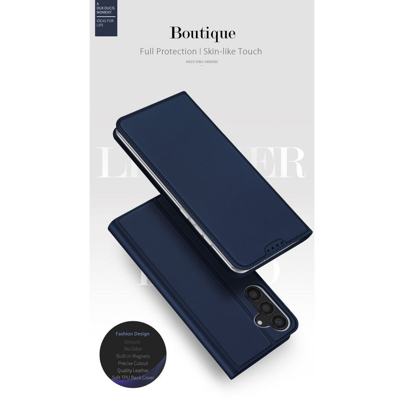 Etui Dux Ducis Skin Pro do Samsung S24 z klapką - niebieskie
