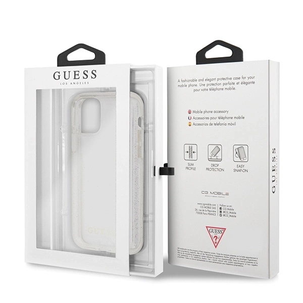 Guess Glitter Case - Etui iPhone 11 Pro (Silver)