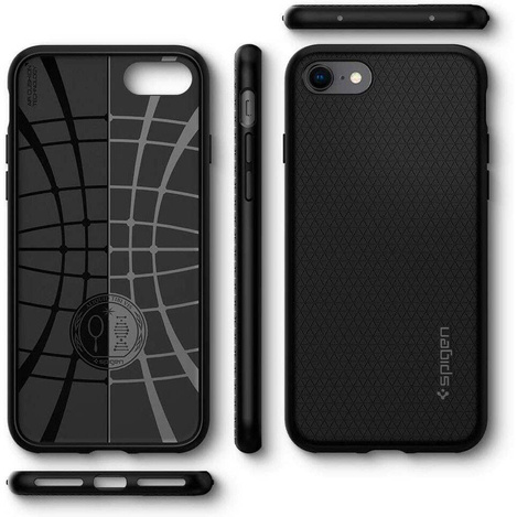 Spigen Liquid Air - Etui iPhone SE 2020 / 8 / 7 (czarny)