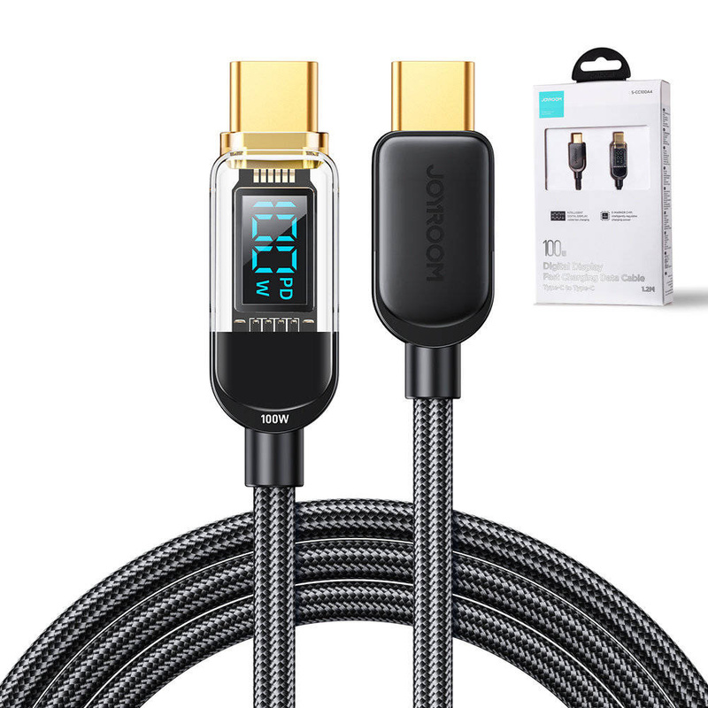 Joyroom USB C - USB C 100W cable for fast charging and data transfer 1.2 m black (S-CC100A4)