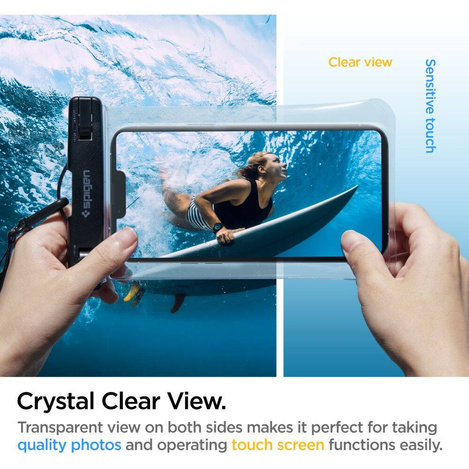 Spigen A601 UNIVERSELLES WASSERDICHTES GEHÄUSE KRISTALLKLAR