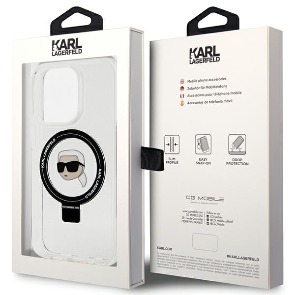 Karl Lagerfeld KLHMP15LHMRSKHH iPhone 15 Pro 6.1" white/white hardcase Ring Stand Karl Head MagSafe