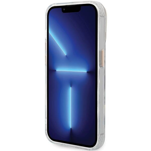 Oryginalne Etui IPHONE 13 / 14 / 15 Guess Hard Case Metal Outline Magsafe złote