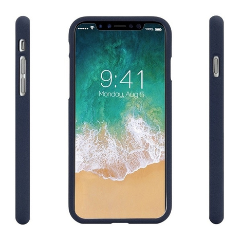 Etui IPHONE 14 Matowy Silikon Mercury Soft Jelly granatowe