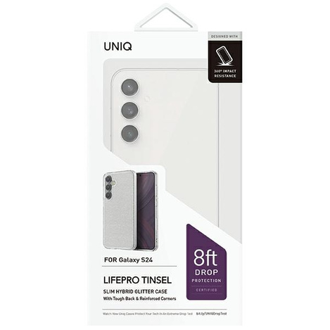 Etui UNIQ LifePro Xtreme na Samsung Galaxy S24 - przezroczysto-brokatowe