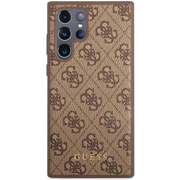 Guess 4G Metal Logo - Etui Samsung Galaxy S23 Ultra (brązowy)