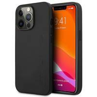 AMG AMHCP14XDOLBK iPhone 14 Pro Max 6,7 "schwarz / schwarz Hardcase Leder Hot Stamped