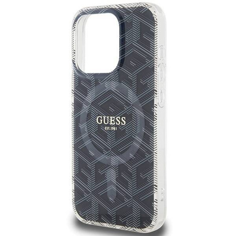 Oryginalne Etui APPLE IPHONE 15 PRO MAX Guess hardcase IML GCube MagSafe (GUHMP15XHGCUSTGK) czarne