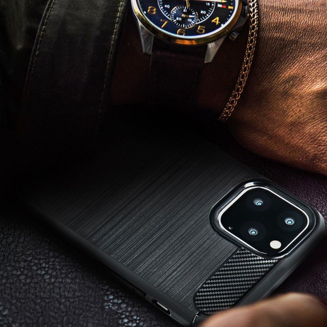 Futerał CARBON do IPHONE SE 2020 czarny