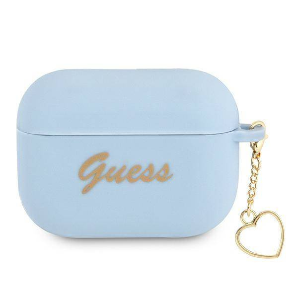 Guess GUAPLSCHSB AirPods Pro cover niebieski/blue Silicone Charm Collection