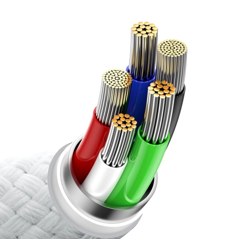 Kabel der Baseus Glimmer-Serie mit Schnellladefunktion USB-C - Lightning 480 Mb/s PD 20 W 1 m weiß
