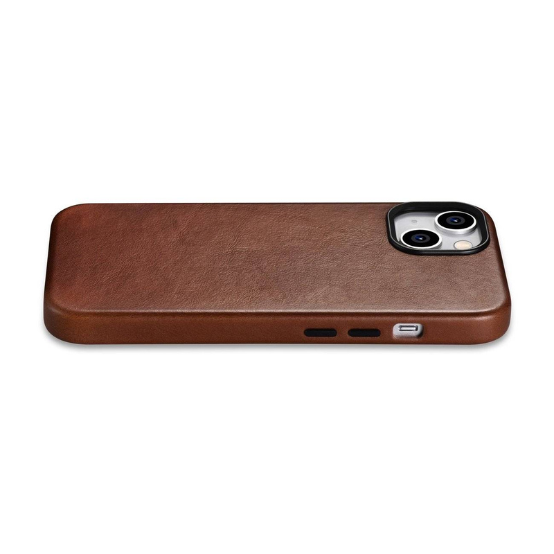 iCarer Oil Wax Premium Leather Case iPhone 14 Plus Magnetic Leather Case with MagSafe brown (WMI14220703-RB)