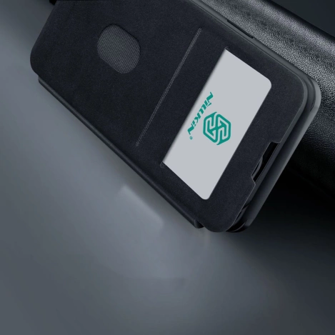 Nillkin Qin Leder Pro Hülle iPhone 14 Plus Kamerahülle Holsterhülle Klapphülle Grün