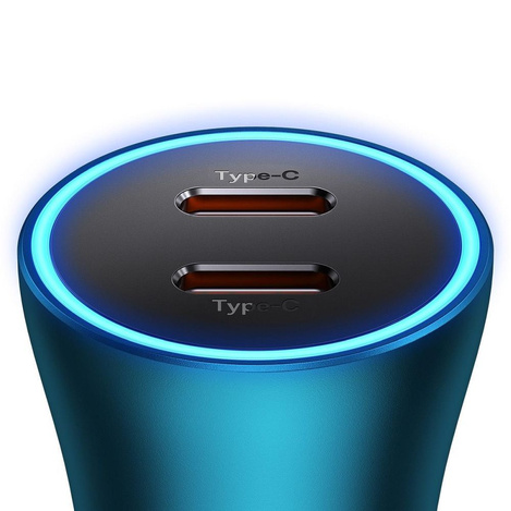 Baseus Golden Contactor Pro Autoladegerät 2x USB-C 40W blau (CGJP000003)