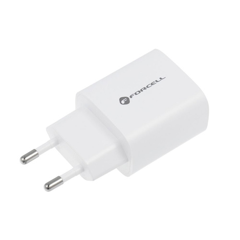 Forcell Ładowarka Sieciowa - 3A 30W z dwoma portami: USB typ C i USB A z ładowaniem PD i QC 4.0