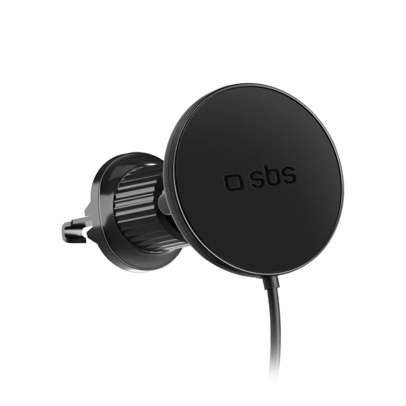 Smartphone-Halterung mit Induktionsladegerät SBS TESUPPMAG15WVENT kompatibel mit MagSafe – Schwarz