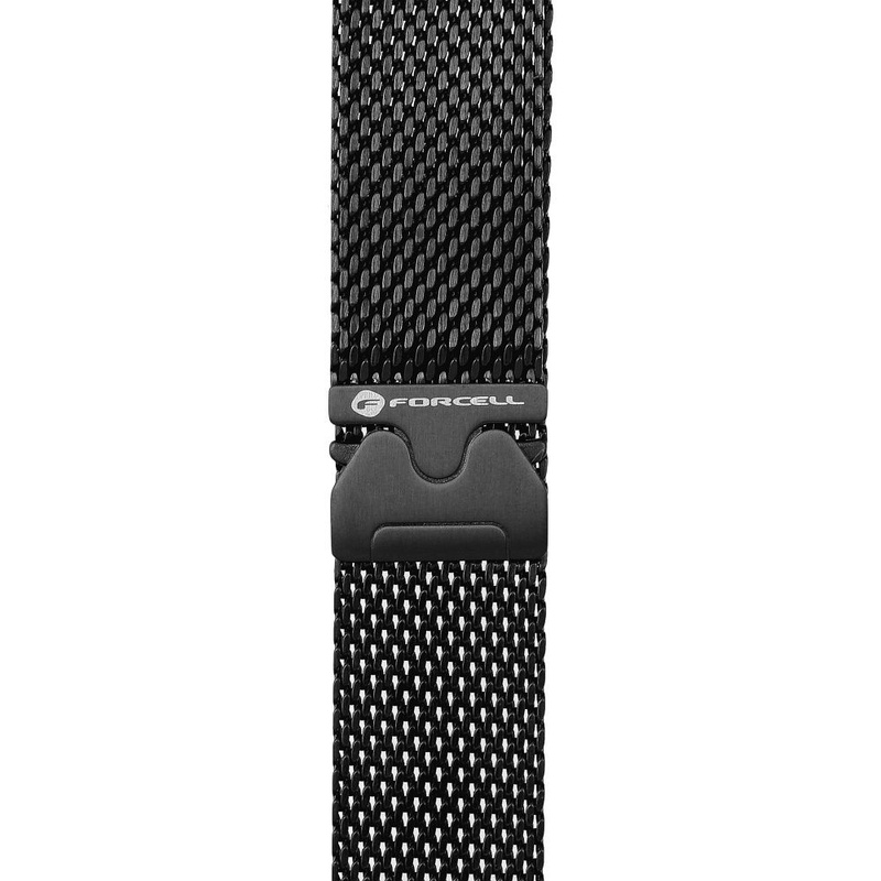 Pasek do Samsung Galaxy Watch Forcell F-Design FS10 stal 22 mm czarny