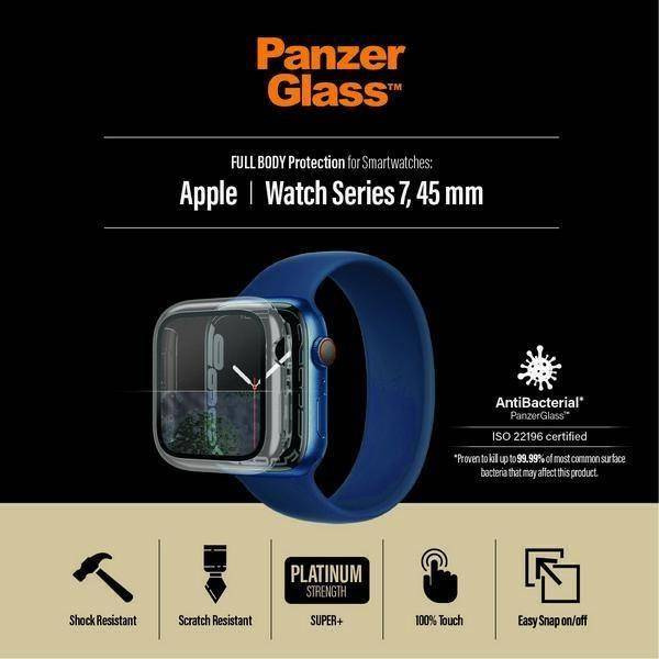 Szkło Hartowane 5D APPLE WATCH 7 (45MM) PanzerGlass Full Body (3659) transparentne