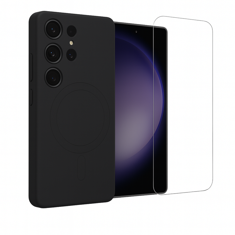 Etui do Samsung S24 Ultra czarne MagSafe + Szkło